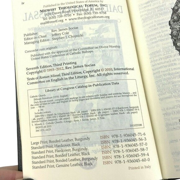 Daily Roman Missal Third Edition By Rev James Socias MTF Black Hardcover 2012 - Picture 4 of 9